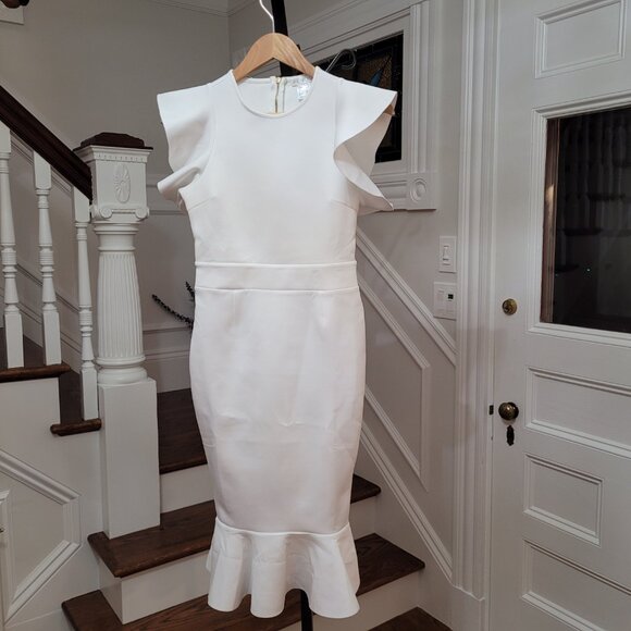 VENUS Dresses & Skirts - NEW Ruffle Detail Dress. Cocktail Dress. XS. White.